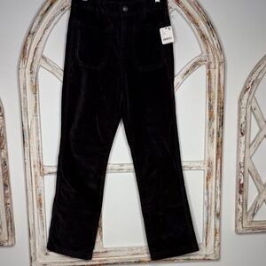 Free People Black Velvet Pants NWT